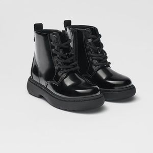 NWT Zara Kids Patent Effect Boot